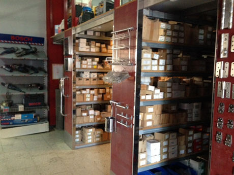 Mercancía de reparto en cajas